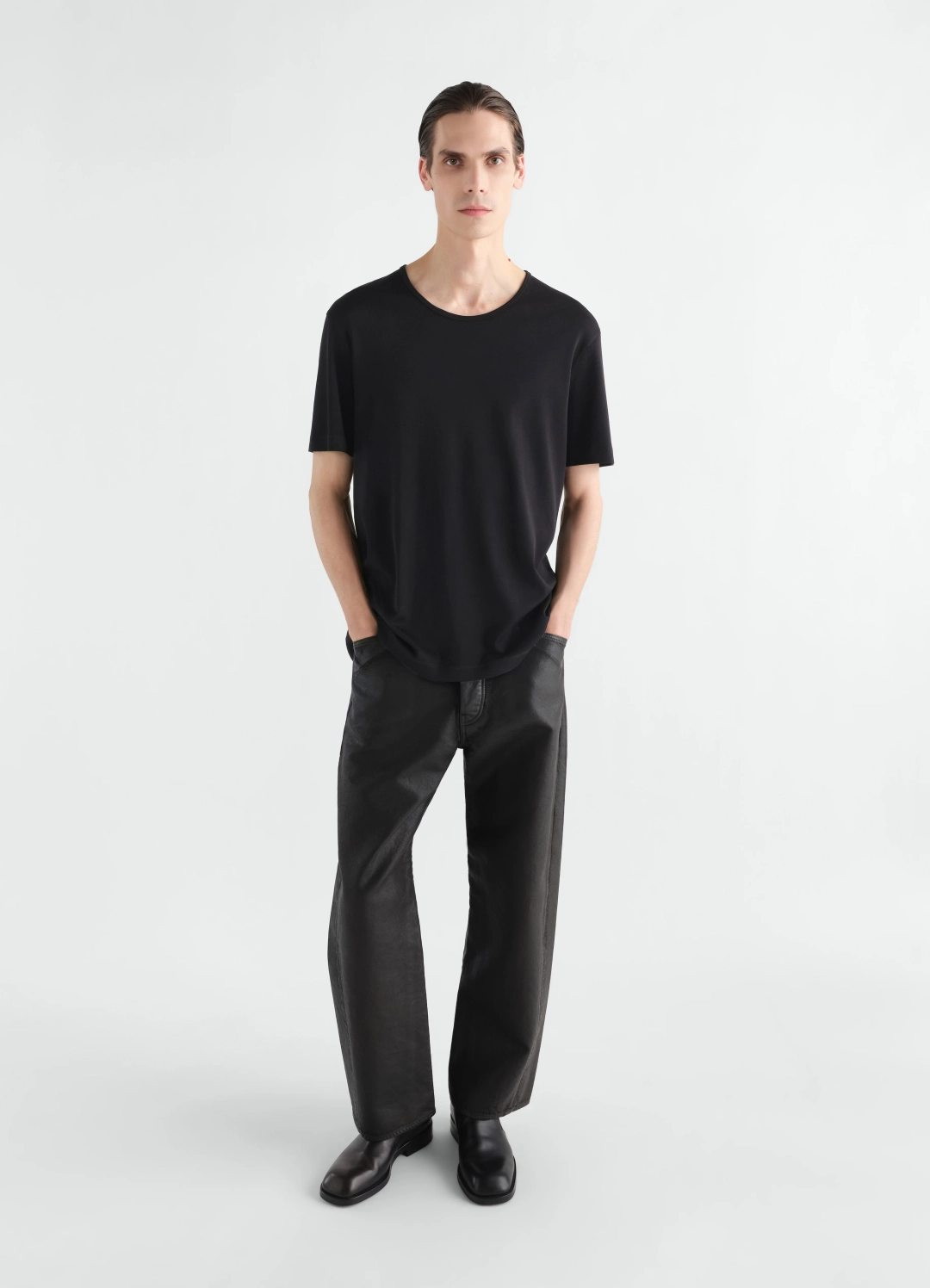 르메르 SCOOP-NECK T-SHIRT IN RIBBED JERSEY 상품 이미지 2