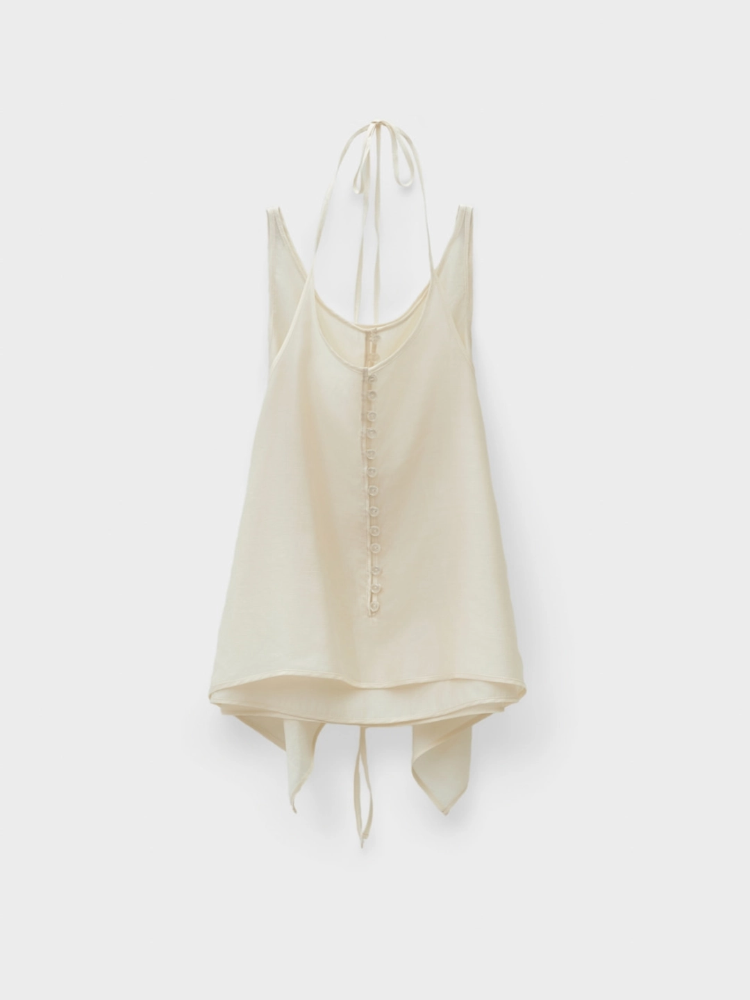 로우클래식 See-Through Button Loop Top_Cream 상품 이미지 1