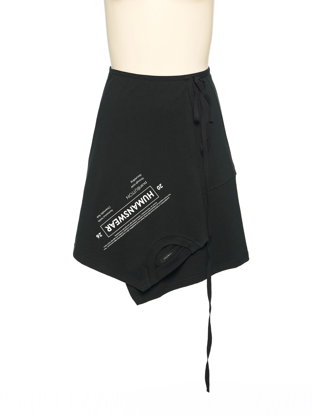푸쉬버튼 PS26 BLACK WRAP TEE SKIRT 상품 이미지 1