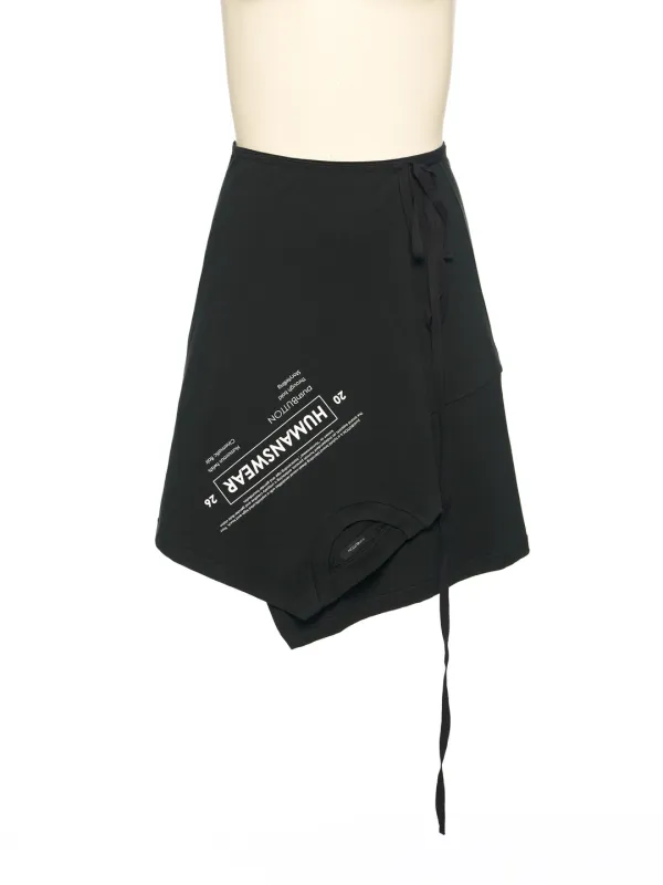 PS26 BLACK WRAP TEE SKIRT