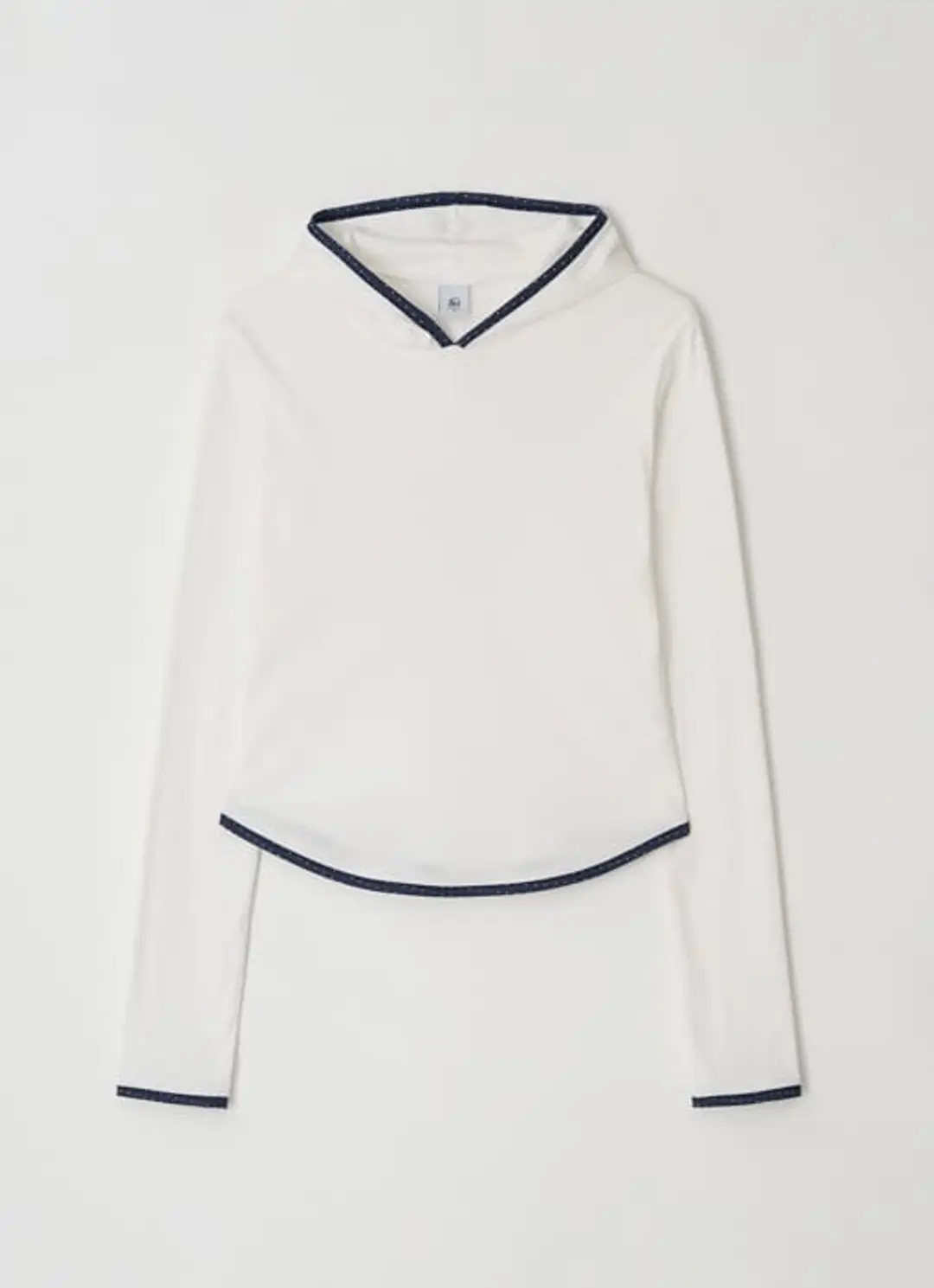 론론 LINE POINT SLIM HOODIE LONG SLEEVE DOT IVORY 상품 이미지 1