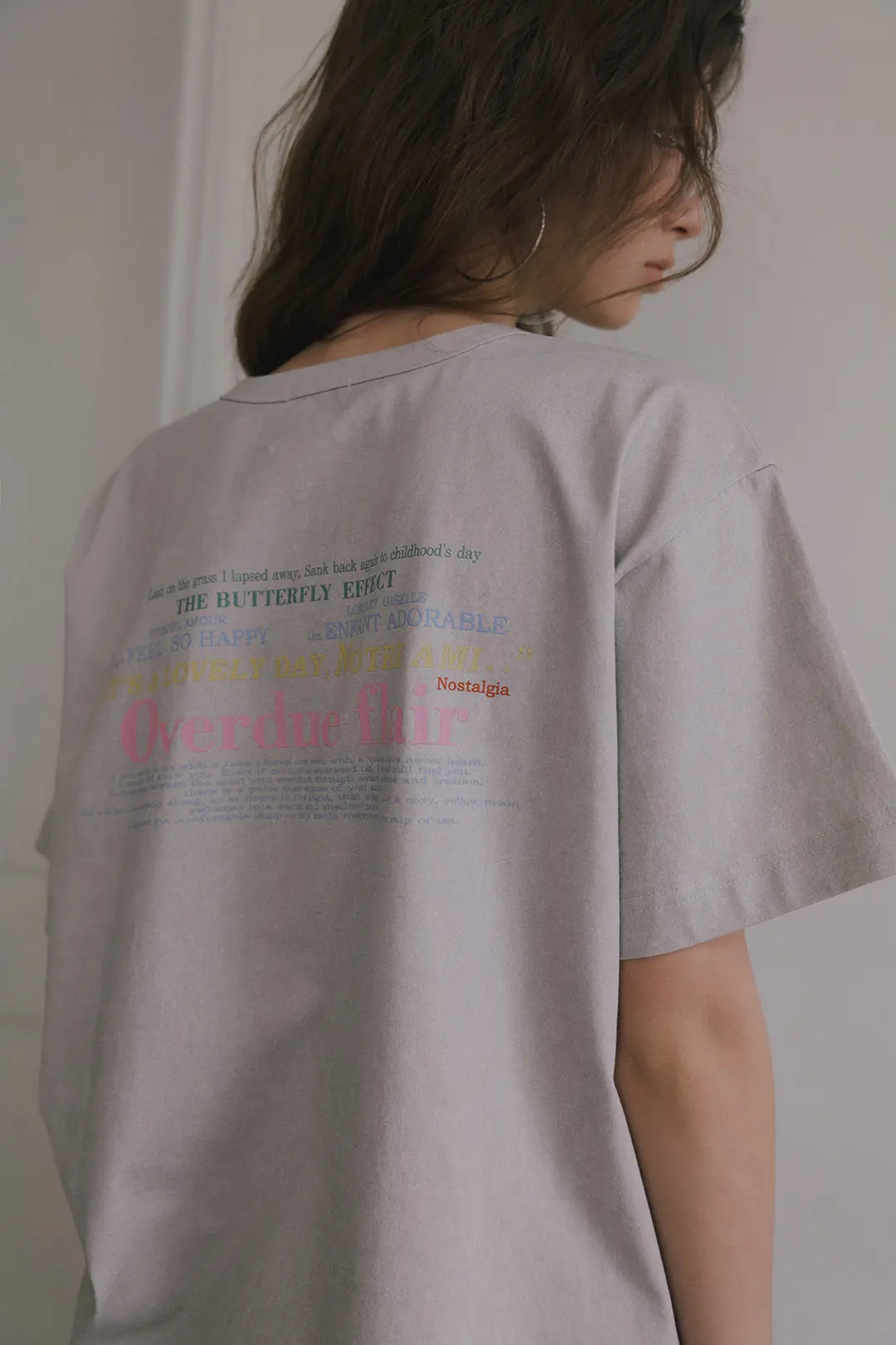 오버듀플레어 VINTAGE LETTER PIGMENT T-SHIRT_LIGHT BEIGE 상품 이미지 2