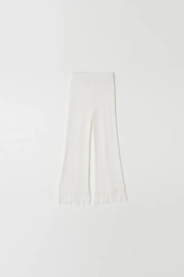 Fringe Banding Knit Pants (Ivory)