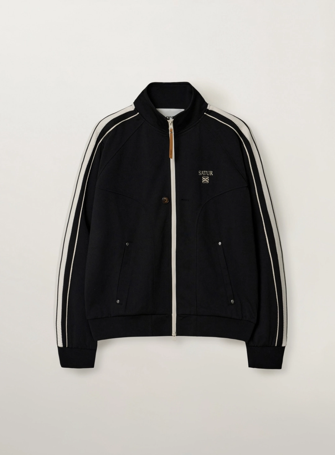 세터 [RIIZE\'s Pick] Essential Lawton Track Zip-up Jacket - Black 상품 이미지 1