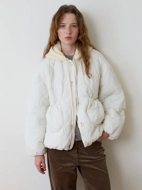 A BALACLAVA BALLOON PUFFER JUMPER_IVORY