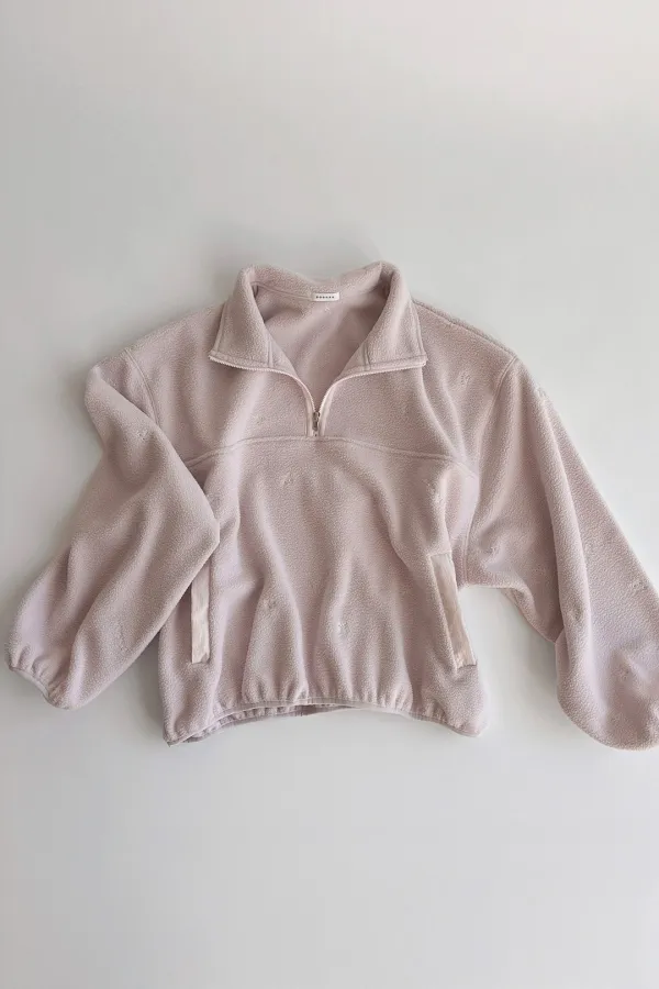 (4th Re-stock) Silvery Fleece Anorak (Pale Pink)