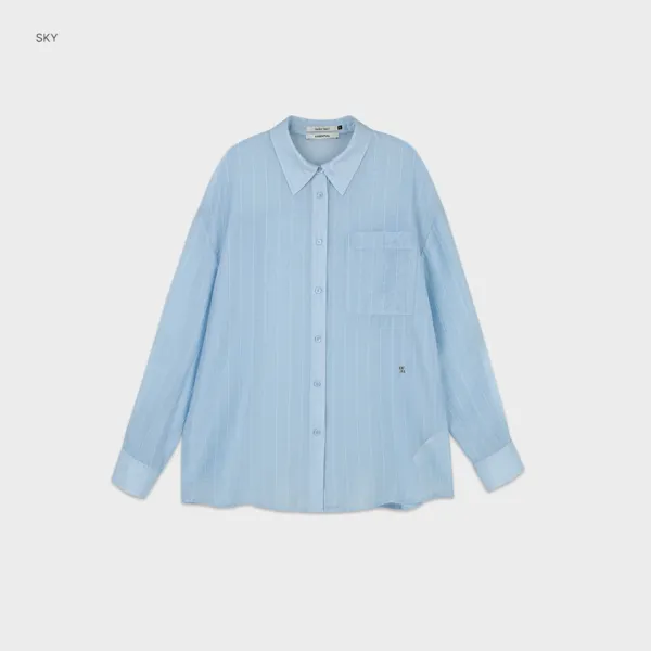 (BL-4325)ESSENTIAL STRIPE LOOSE FIT SHIRT