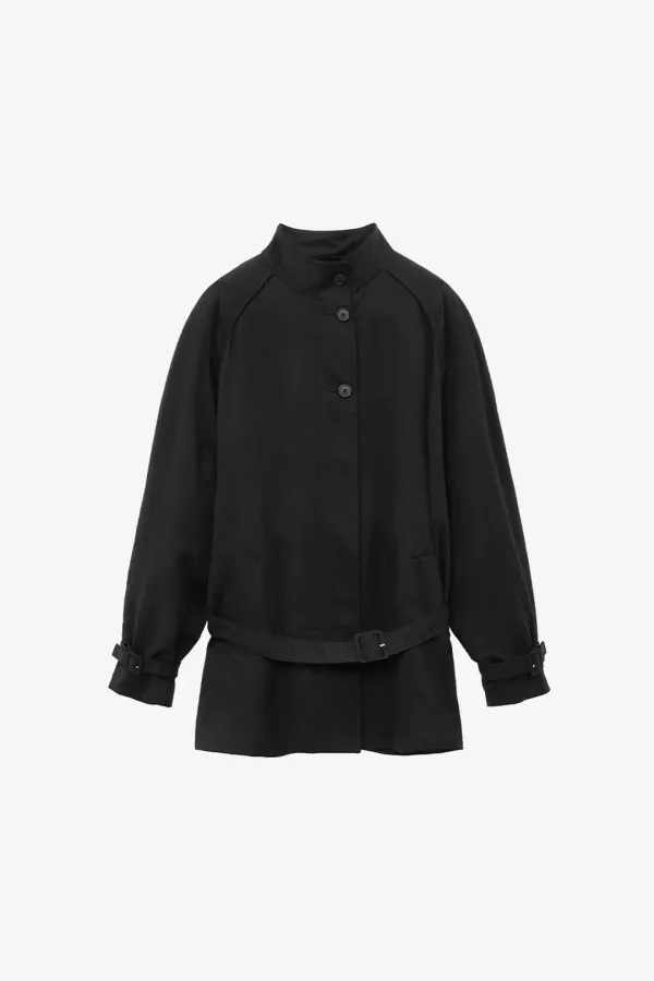 래글런 텐셀 캐쥬얼 자켓 BLACK