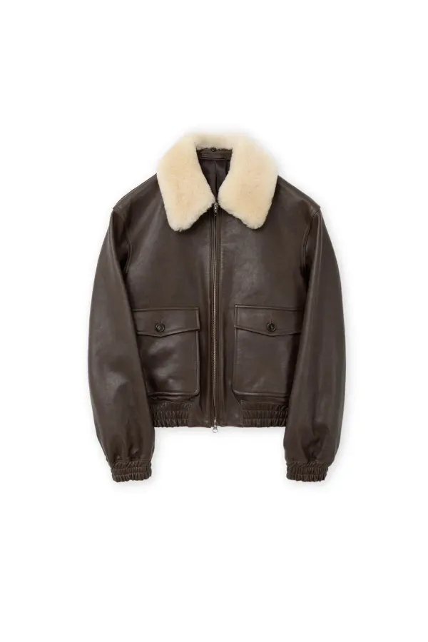 W A-2 Leather Jacket, Brown