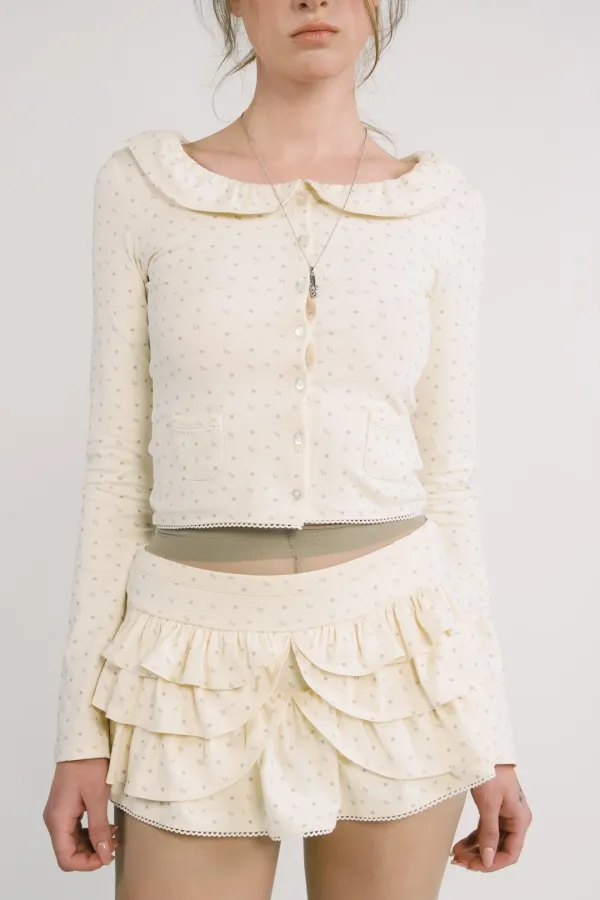 Lolly picot cardigan
