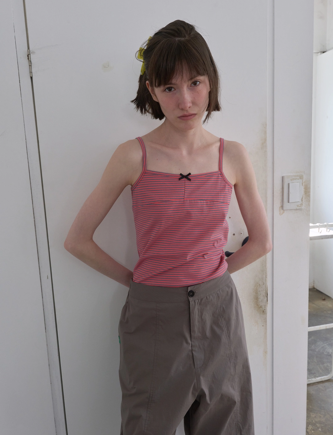 노컨텐츠 348. Pop Stripe Sleeveless _ Pop Pink 상품 이미지 1