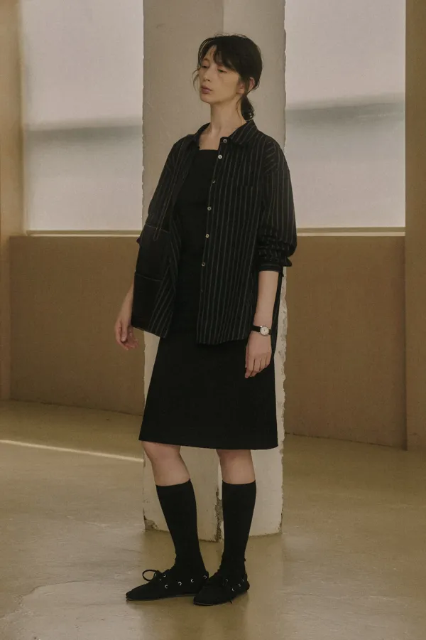 MAVEN STRIPE SHIRT_BLACK