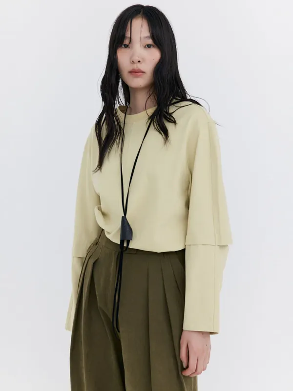 Open Point Boxy T-shirt_Yellow Green