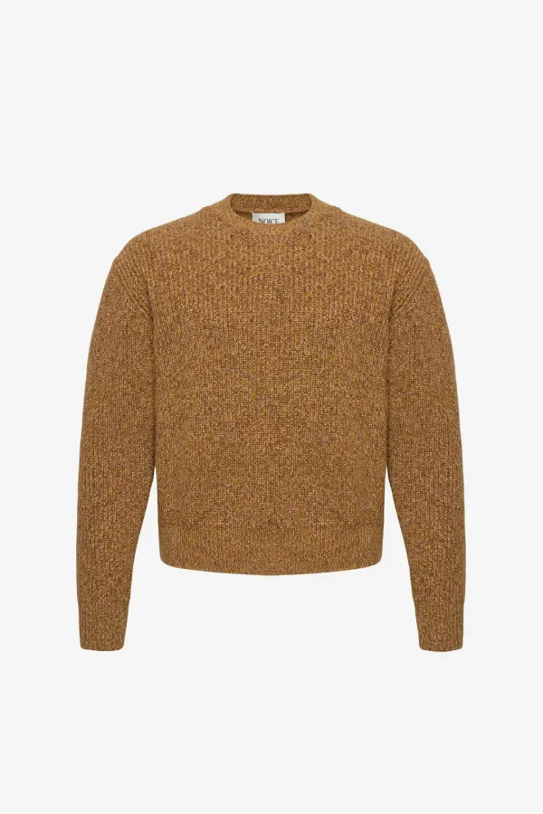 BOHO LOGO KNIT TOP - CAMEL