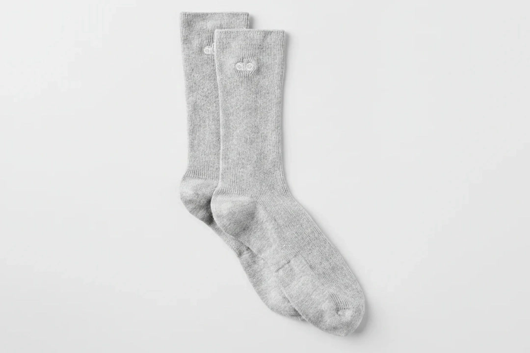 알로요가 Unisex Half-Crew Understated Sock - Athletic Heather Grey 상품 이미지 1