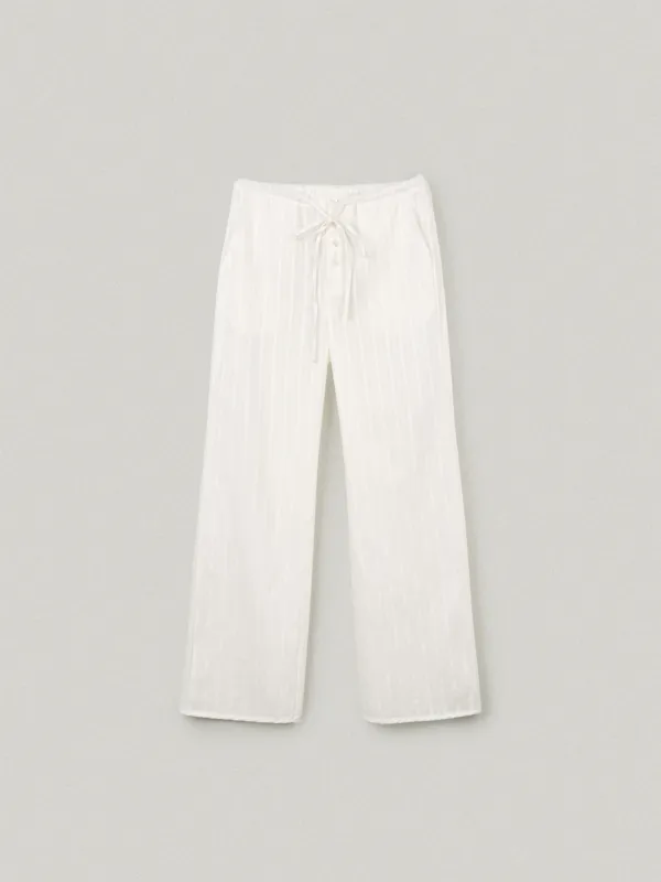 FEUILLE BOOTS CUT PANTS - WHITE푀유 부츠컷 팬츠