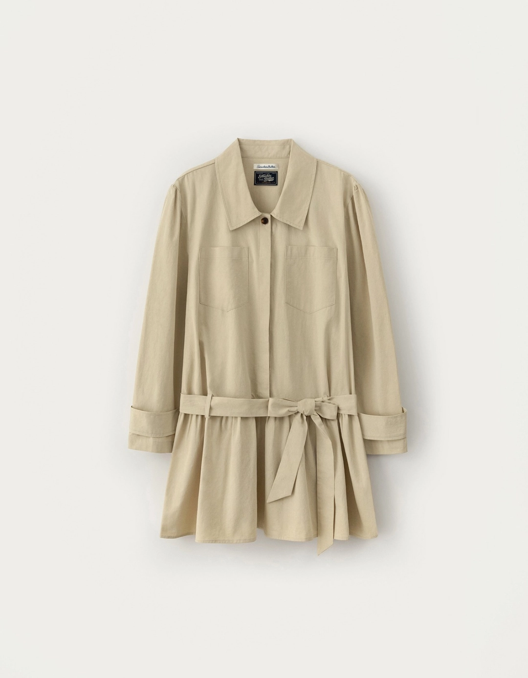 썸웨어버터 Trench Ribbon Dress - Beige 상품 이미지 3