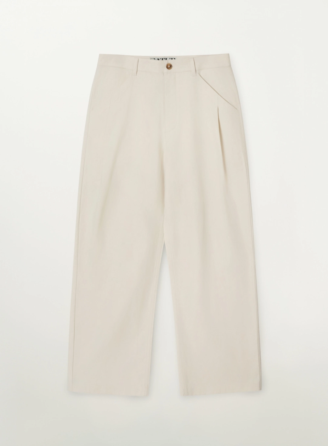 세터 Relaxed Cotton Blend Pants - Cream 상품 이미지 1