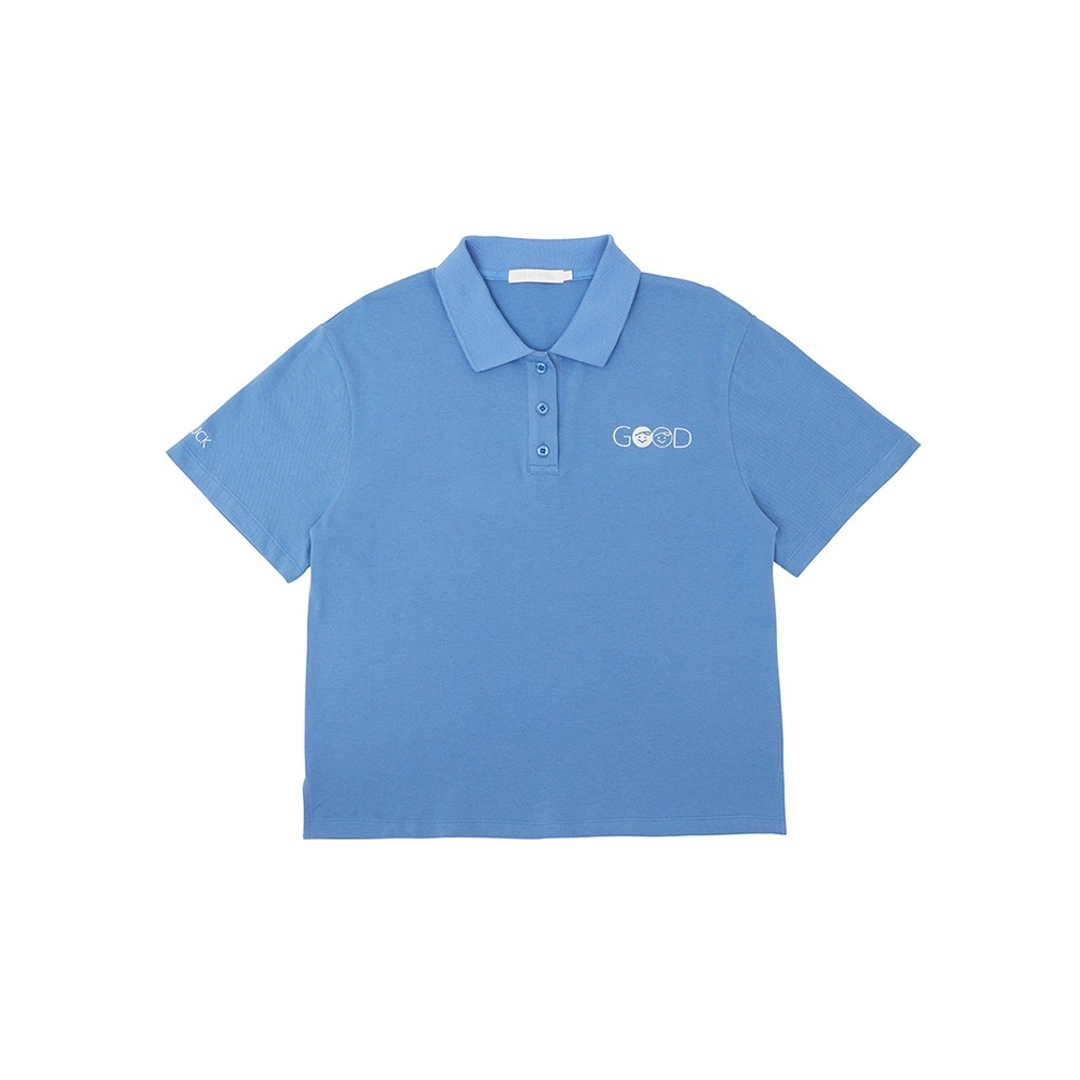 피브비 Piv\'vee Club Embroidery PK Shirt (medium blue) 상품 이미지 1