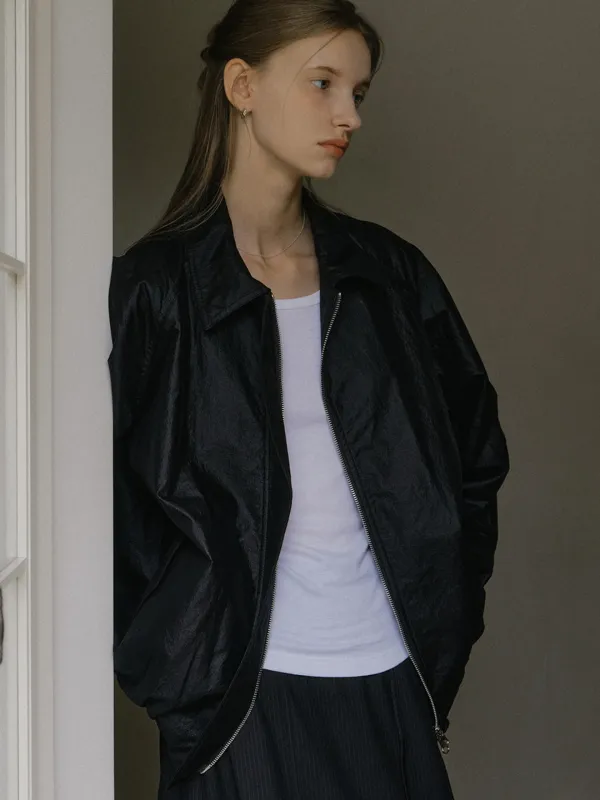 comos 1549 coated blouson jumper (black)