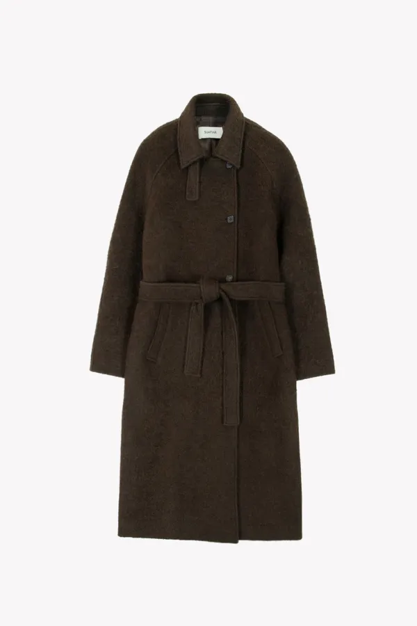 Avelon Belted Long Coat (Brown)