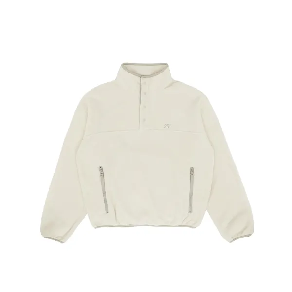 Button-Up Fleece Anorak (cloud white)