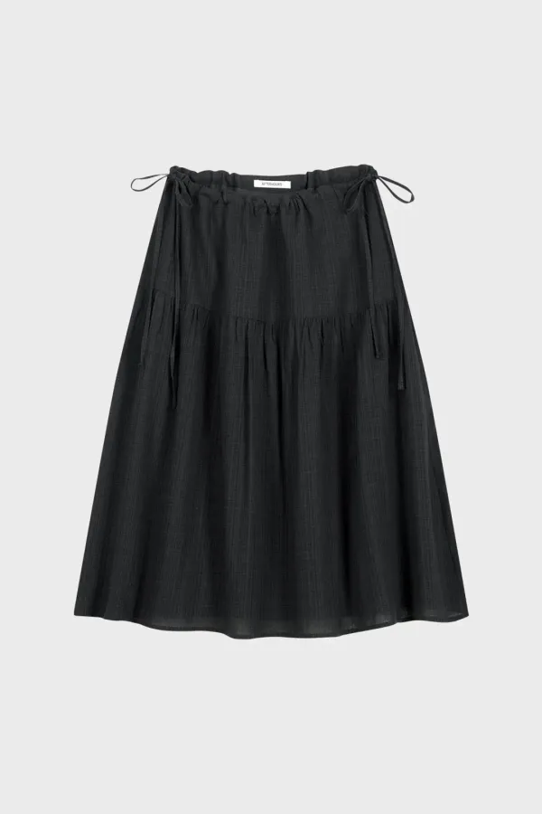 EASY STRING FLARE SKIRT (BLACK)
