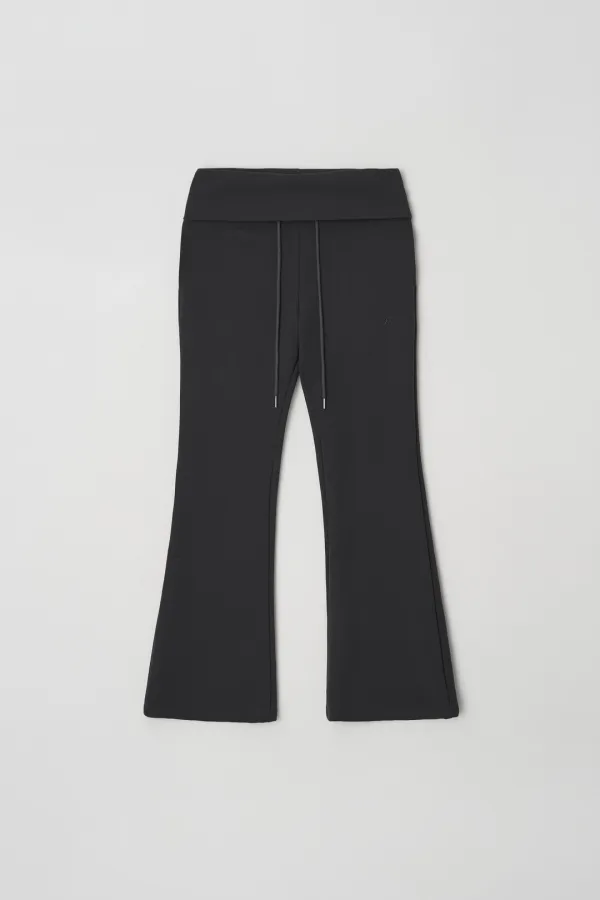 lounge foldover boots-cut pants (charcoal)