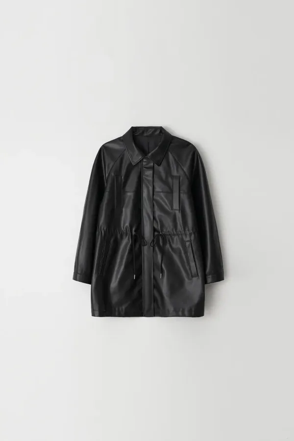 Eco Leather String Jacket (black)