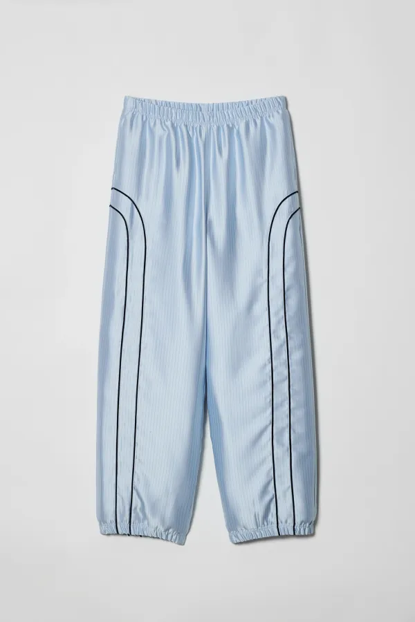 SATIN PIPING JOGGER PANTS [SKY BLUE]