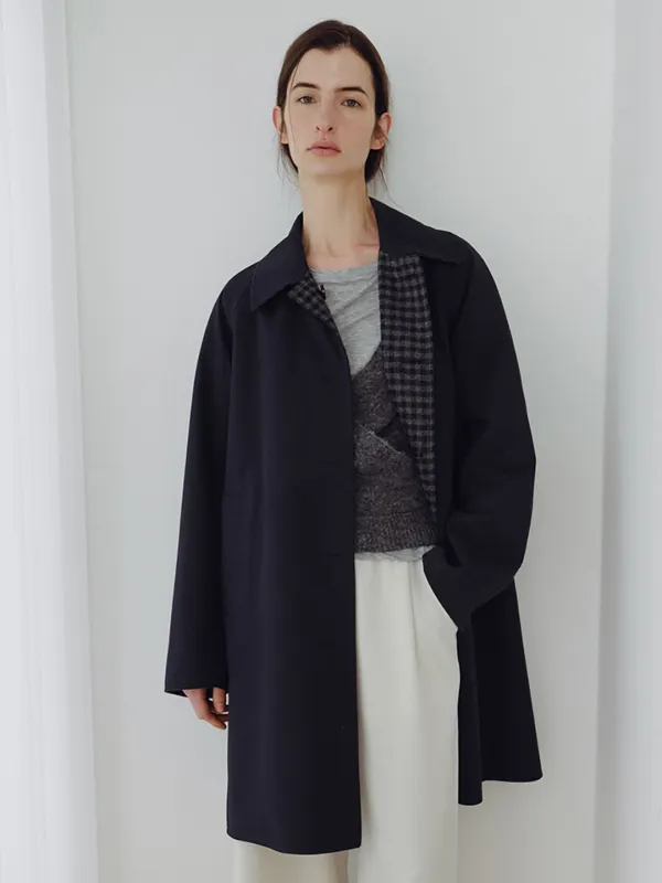 MAC CHECK REVERSIBLE COAT_NAVY
