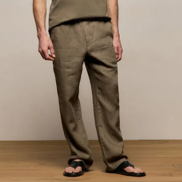 Lightweight Linen Pant - Light Olive Pigment
