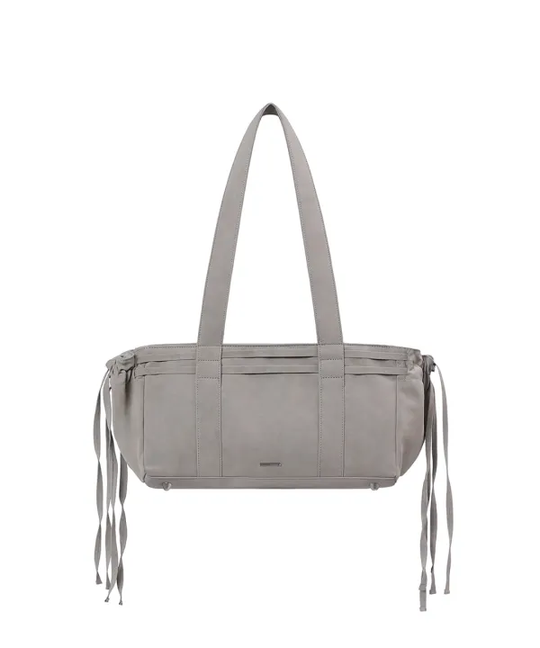 [X KHIHO] String square shoulder bag GREY