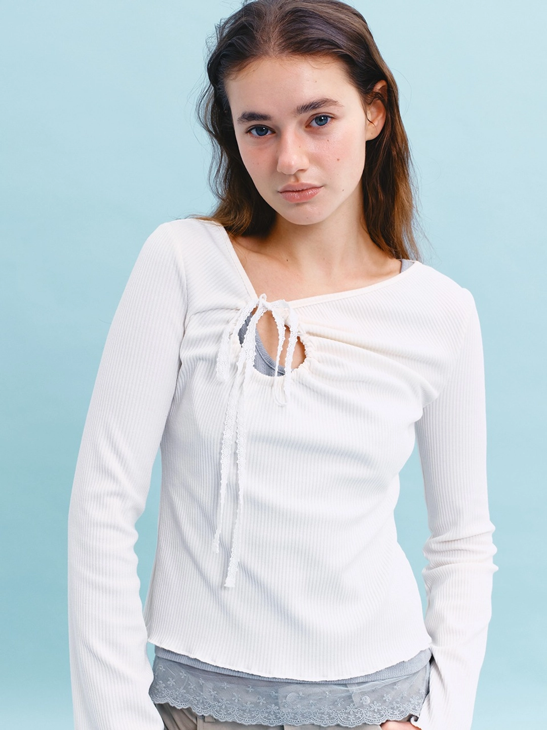 마가린핑거스 LACE DETAIL SLEEVELESS (BLUE) 상품 이미지 2