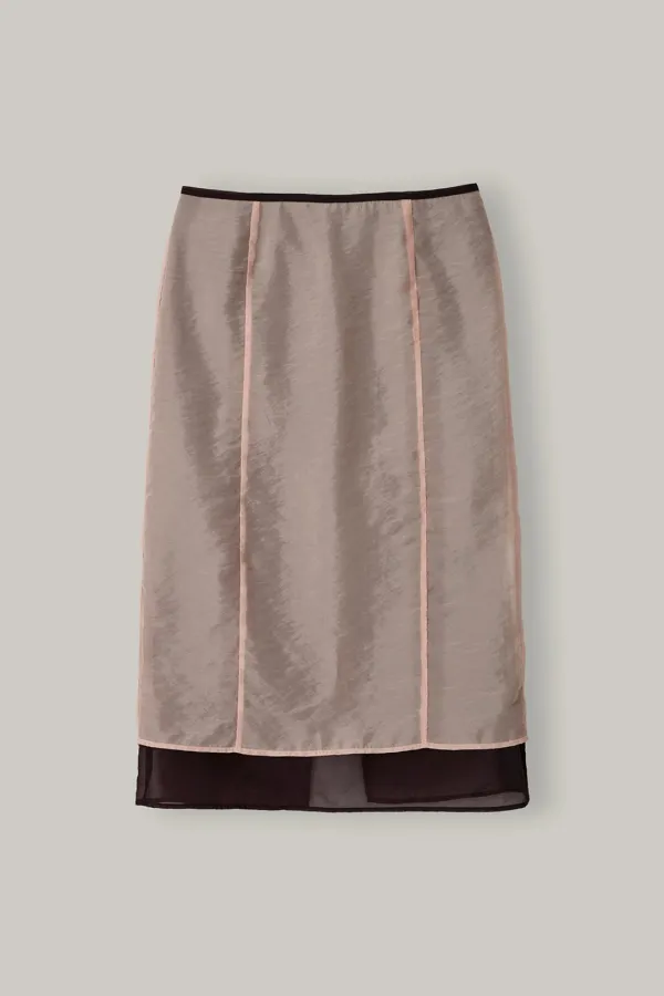 Sheer Layered Skirt(Pink)