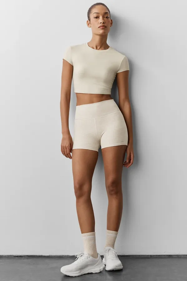 3" Alosoft High-Waist Carefree Short - Oatmeal Heather