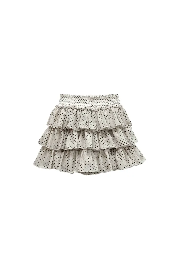 MINI HEART CANCAN SKIRT PANTS / BEIGE