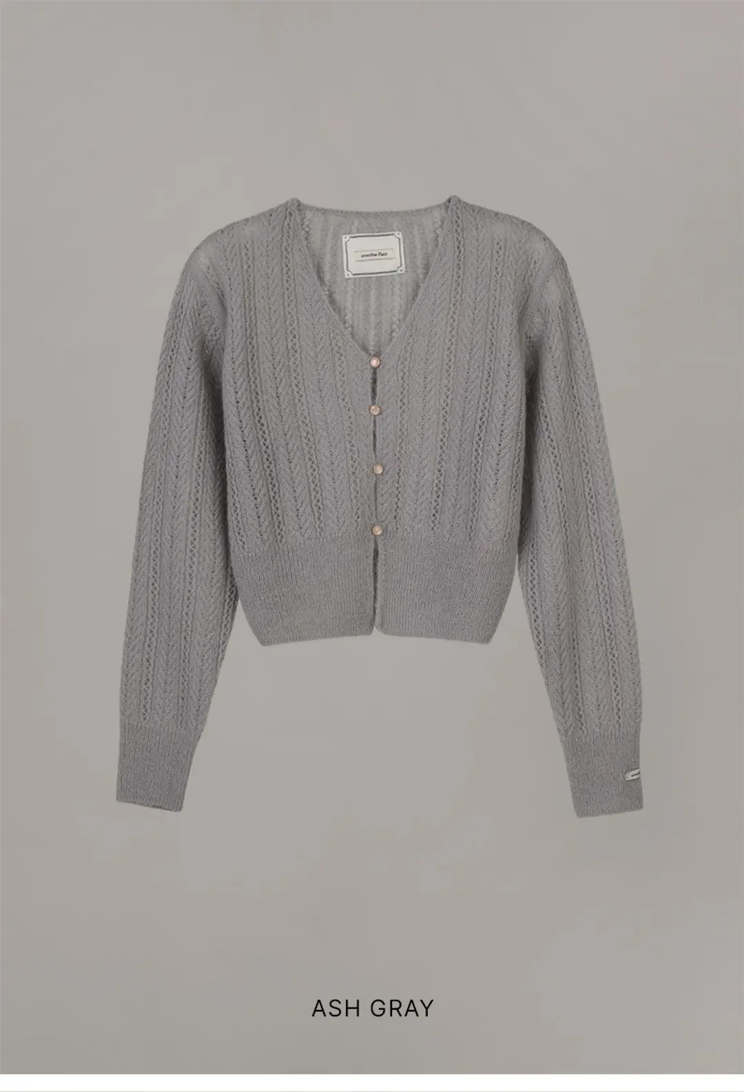오버듀플레어 ALPACA VINTAGE CARDIGAN_ASH GRAY 상품 이미지 3