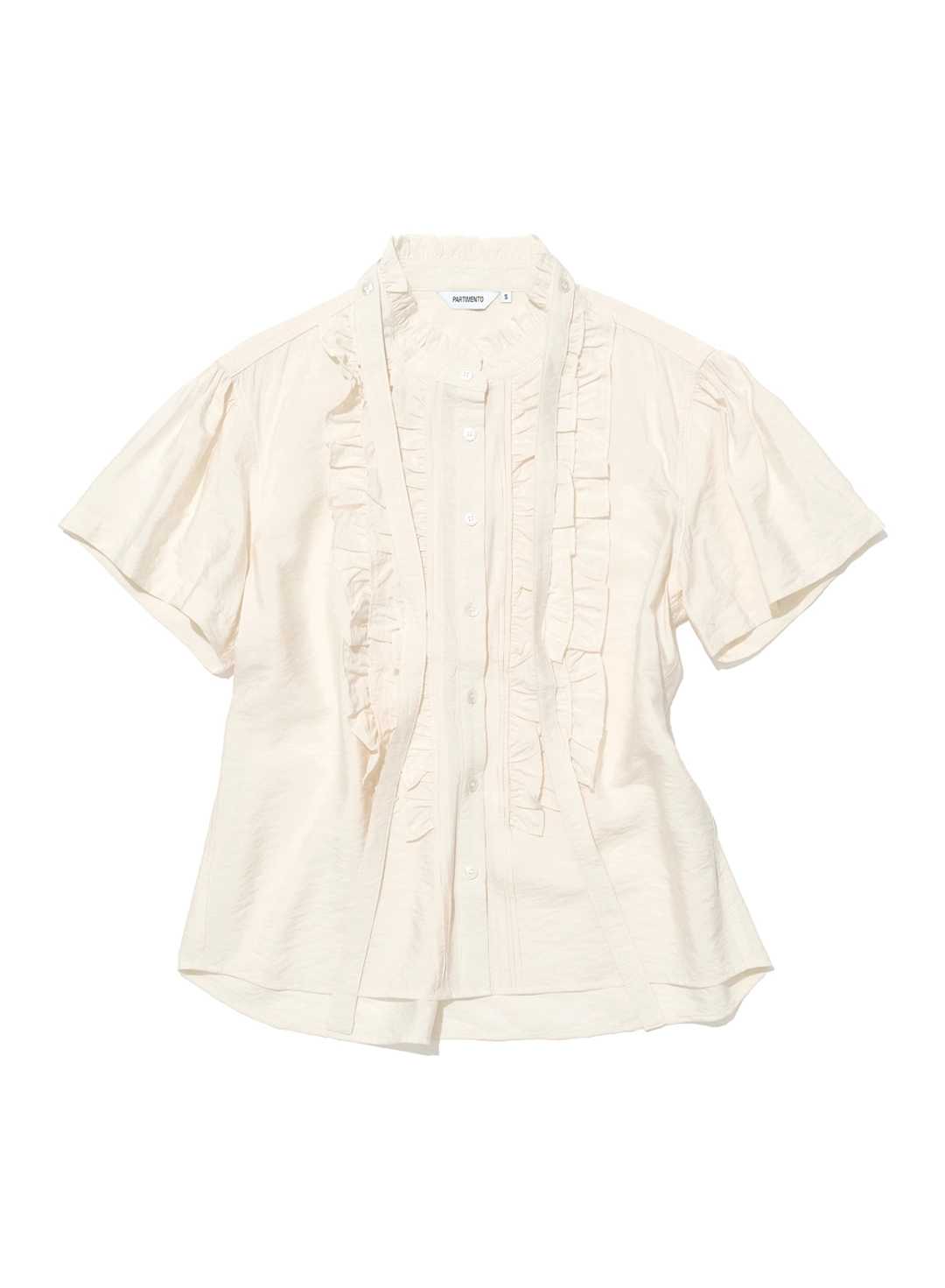 파르티멘토 [WOMEN] SCARF RUFFLE PINTUCK BLOUSE_IVORY 상품 이미지 1