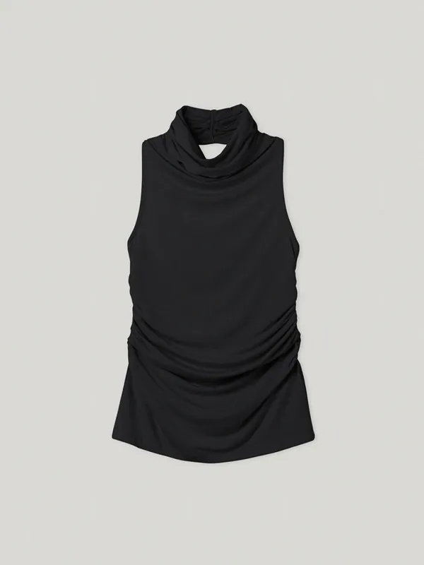 Mirage Shirring Top Black (3rd)