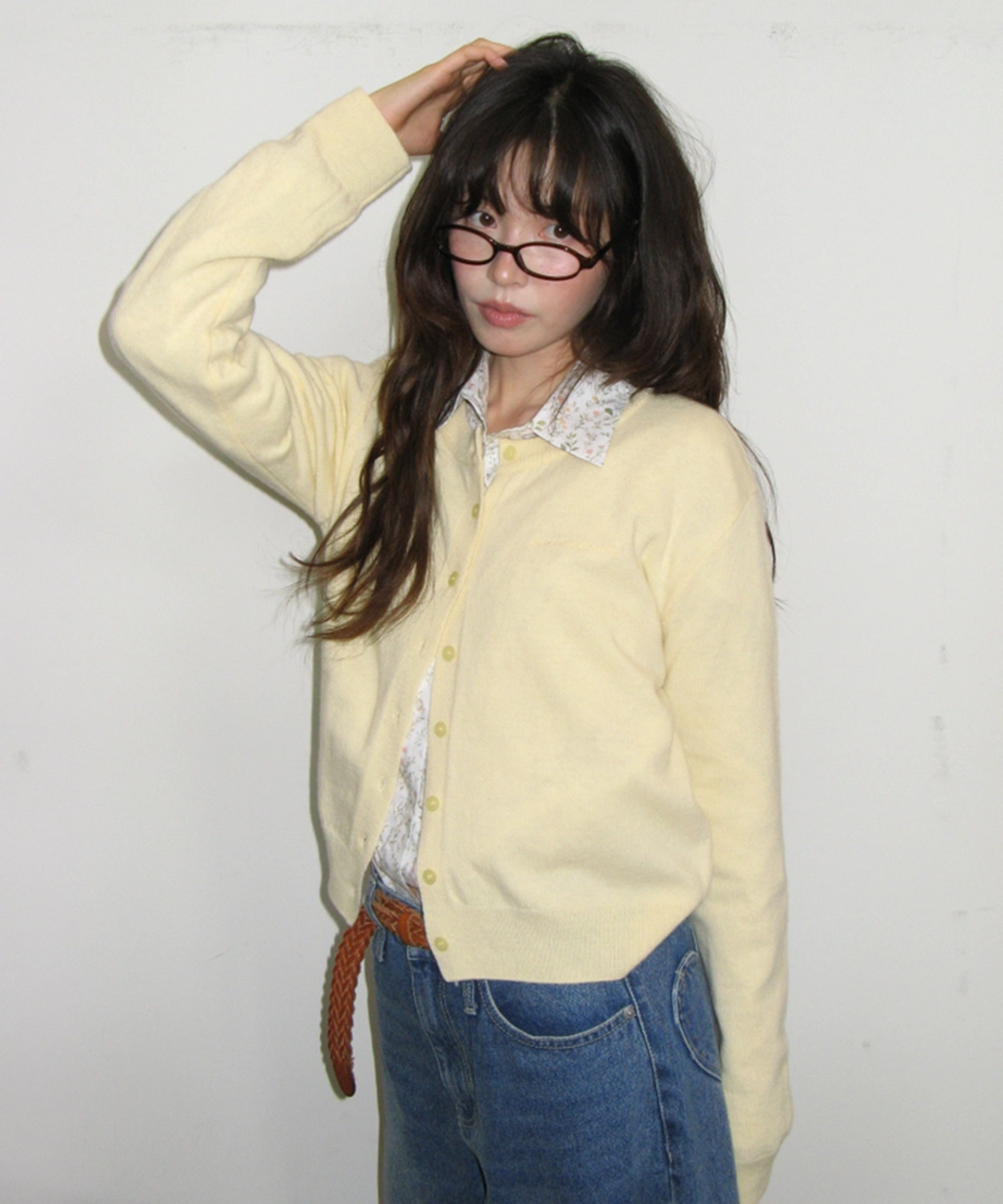 론론 BASIC WOOL ARCHIVE CARDIGAN BUTTER 상품 이미지 1