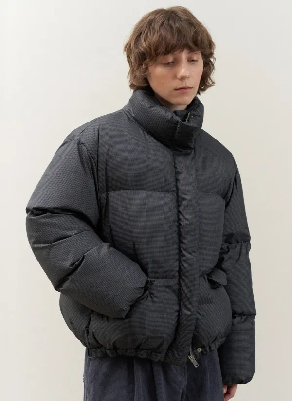 Poke Short Padding Jumper (Navy Check)