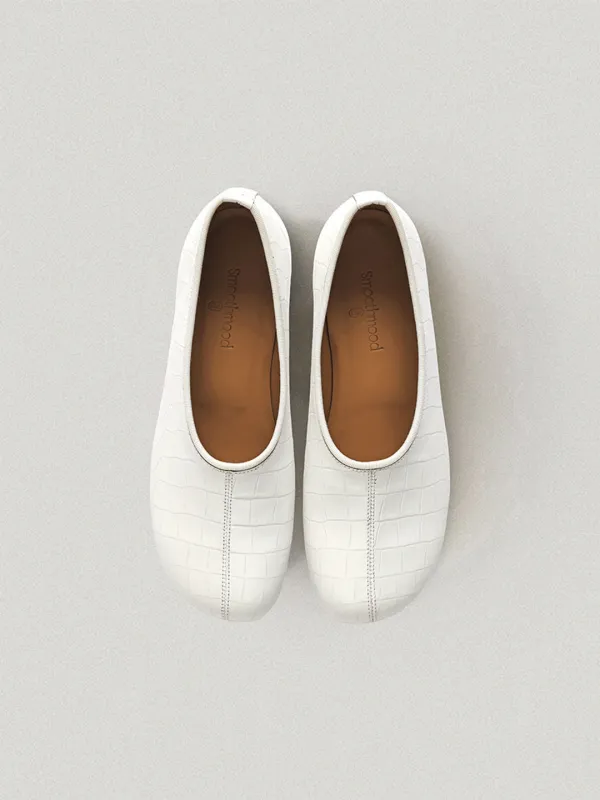 Fontana Flat White Croco (Vibram Sole)