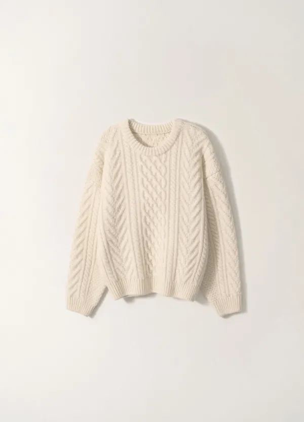 2ND / Petico cable knit pullover (Neutral)
