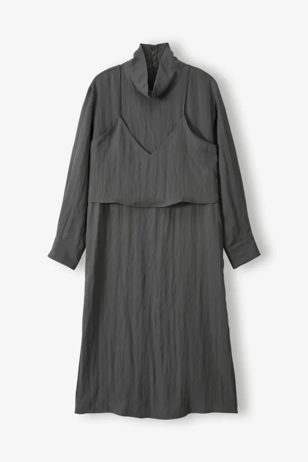 Bustier Layer Dress (Charcoal)