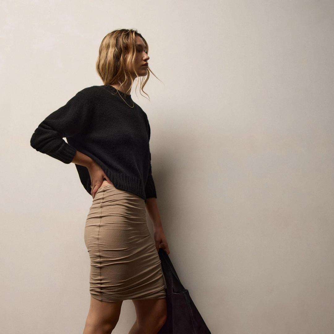 제임스펄스 Melange Jersey Skirt - Coffee 상품 이미지 3