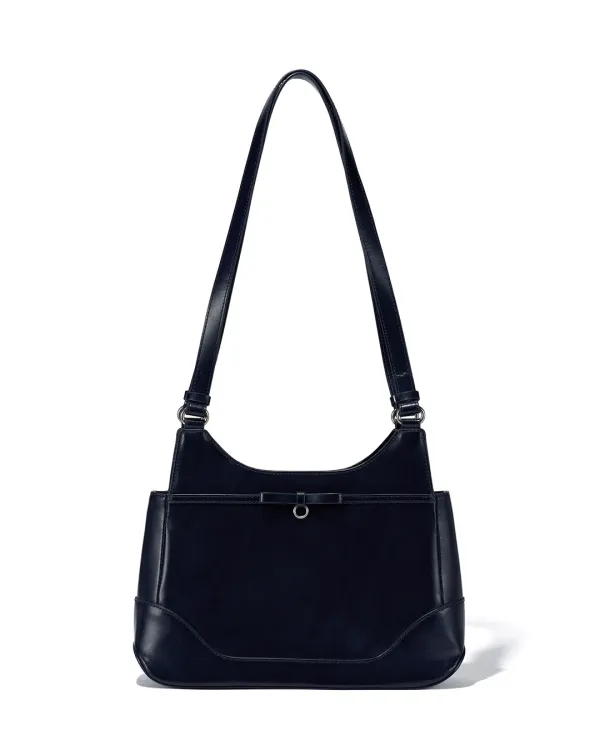 FLAT BOW RING SHOULDER BAG_DEEP NAVY