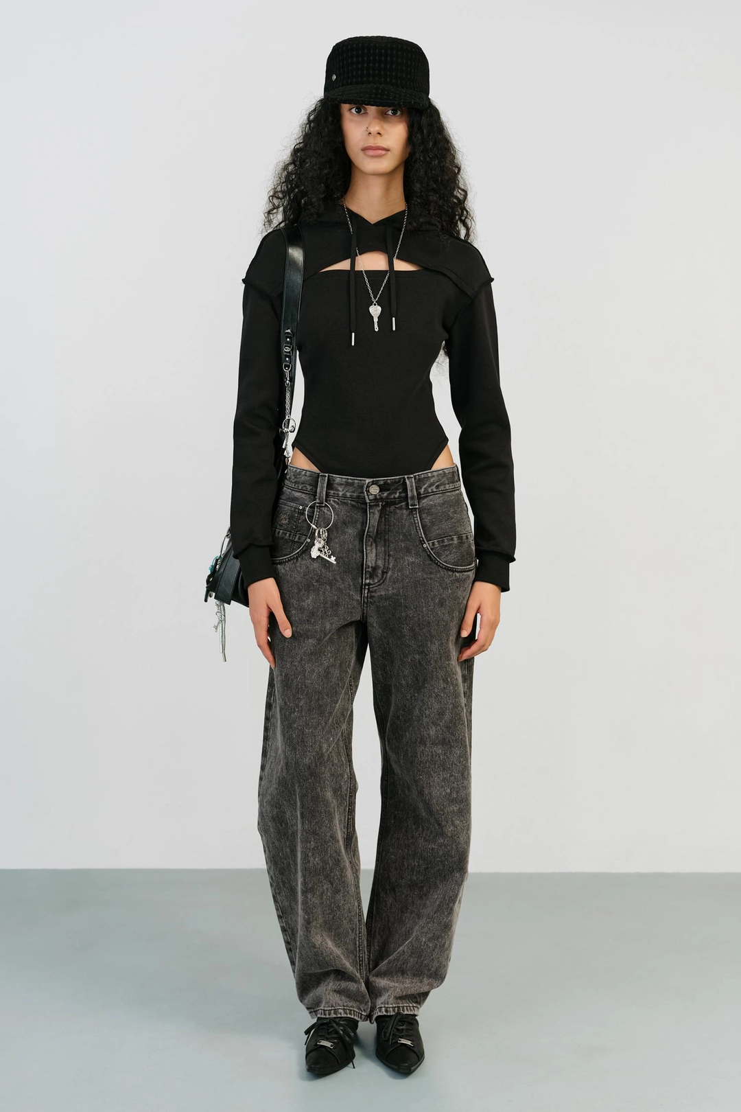 인스턴트펑크 BIG POCKET LOOSE FIT DENIM - GREY 상품 이미지 1