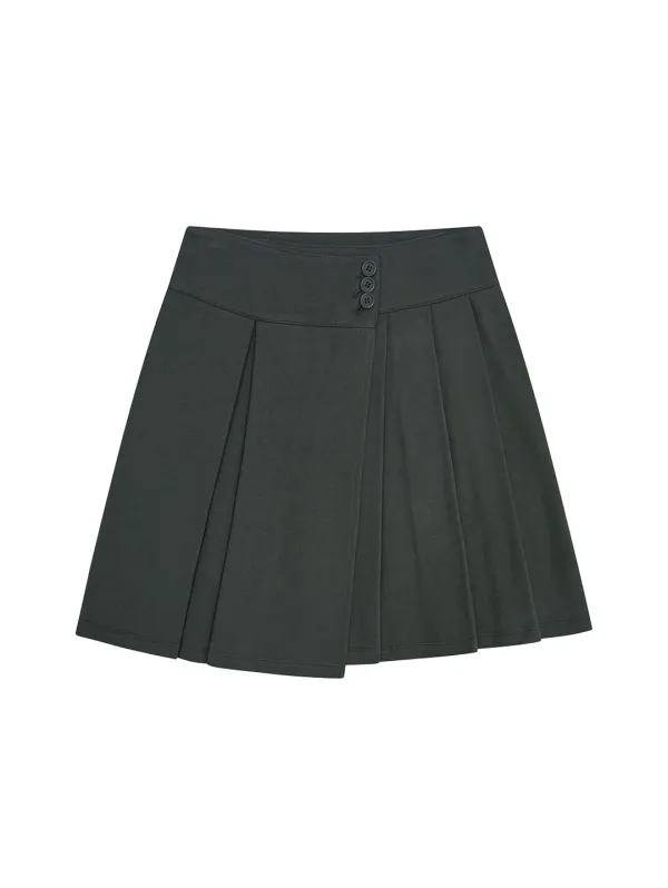 PLEATED SWEATSKIRT [CHARCOAL]