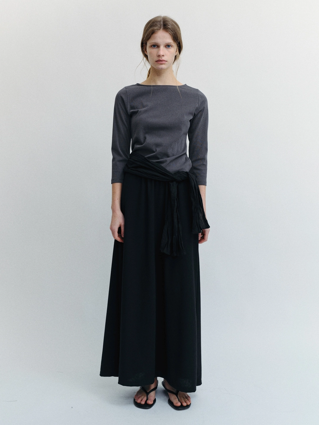 톨로 Boatneck Slim Tee(Charcoal) 상품 이미지 2
